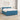 Pat box spring cu saltea și LED albastru 200 x 200 cm Catifea