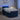 Pat boxspring cu saltea albastru 100 x 200 cm Țesătură