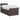 Pat boxspring cu saltea Maro închis 90 x 200 cm Țesătură