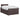 Pat boxspring cu saltea Maro închis 120 x 190 cm Țesătură