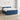 Pat boxspring cu saltea albastru 180 x 200 cm Țesătură