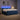 Pat boxspring cu saltea albastru 200 x 200 cm Țesătură