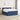 Pat boxspring cu saltea albastru 200 x 200 cm Țesătură