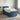 Pat boxspring cu saltea albastru 100 x 200 cm Țesătură