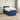 Pat boxspring cu saltea albastru 90 x 200 cm Țesătură
