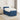 Pat boxspring cu saltea albastru 90 x 200 cm Țesătură