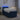 Pat boxspring cu saltea albastru 90 x 200 cm Țesătură