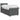 Pat boxspring cu saltea Gri închis 90 x 190 cm Țesătură