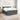 Pat boxspring cu saltea Gri închis 200 x 200 cm Țesătură