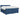 Pat boxspring cu saltea albastru 200 x 200 cm Țesătură