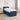 Pat boxspring cu saltea albastru 100 x 200 cm Țesătură