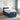 Pat boxspring cu saltea albastru 80 x 200 cm Țesătură