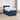 Pat boxspring cu saltea albastru 80 x 200 cm Țesătură
