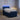 Pat boxspring cu saltea albastru 90 x 190 cm Țesătură