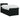 Pat boxspring cu saltea cu benzi LED Negru 90 x 200 cm Țesătură