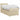 Pat boxspring cu saltea cu benzi LED Crem 90 x 200 cm Țesătură