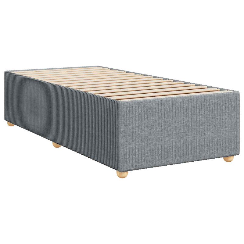 Pat boxspring cu saltea Gri deschis 100 x 200 cm Țesătură