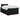 Pat boxspring cu saltea Negru 120 x 190 cm Țesătură