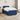 Pat boxspring cu saltea albastru 120 x 190 cm Țesătură