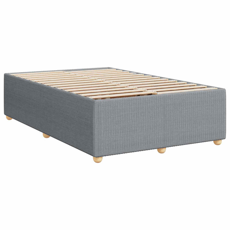 Pat boxspring cu saltea Gri deschis 120 x 200 cm Țesătură