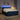 Pat boxspring cu saltea albastru 140 x 190 cm Țesătură