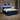 Pat boxspring cu saltea albastru 160 x 200 cm Țesătură