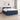 Pat boxspring cu saltea albastru 200 x 200 cm Țesătură