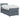 Pat boxspring cu saltea Gri închis 80 x 200 cm Catifea