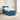 Pat boxspring cu saltea albastru 90 x 190 cm Catifea