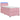Pat boxspring cu saltea cu benzi LED Roz 100 x 200 cm Catifea