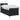 Pat boxspring cu saltea cu benzi LED Negru 100 x 200 cm Catifea
