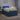 Pat boxspring cu saltea albastru 120 x 200 cm Catifea