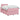 Pat boxspring cu saltea cu benzi LED Roz 120 x 190 cm Catifea