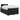 Pat boxspring cu saltea cu benzi LED Negru 120 x 190 cm Catifea
