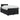 Pat boxspring cu saltea cu benzi LED Negru 120 x 190 cm Catifea