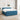 Pat boxspring cu saltea albastru 160 x 200 cm Catifea