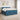 Pat boxspring cu saltea albastru 140 x 190 cm Catifea