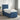 Pat boxspring cu saltea albastru 90 x 200 cm Țesătură