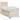 Pat boxspring cu saltea Crem 100 x 200 cm Țesătură