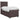 Pat boxspring cu saltea Maro închis 100 x 200 cm Țesătură