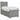 Pat boxspring cu saltea Gri deschis 100 x 200 cm Țesătură