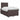 Pat boxspring cu saltea Maro închis 120 x 190 cm Țesătură