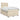 Pat boxspring cu saltea cu headboard Crem 120 x 190 cm Țesătură