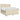 Pat boxspring cu saltea cu headboard Crem 180 x 200 cm Țesătură