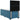 Pat boxspring cu saltea albastru 90 x 190 cm Catifea