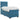 Pat boxspring cu saltea albastru 90 x 190 cm Catifea