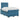 Pat boxspring cu saltea albastru 120 x 190 cm Catifea
