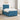 Pat boxspring cu saltea albastru 120 x 200 cm Catifea