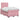 Pat boxspring cu saltea cu headboard Roz 120 x 190 cm Catifea