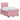 Pat boxspring cu saltea cu headboard Roz 120 x 200 cm Catifea